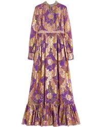 Valentino Garavani - Apres L'Hiver Embroidered Maxi Dress - Lyst