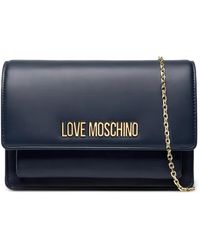 Love Moschino - Logo-Plaque Chain-Strap Clutch Bag - Lyst