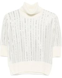Ermanno Scervino - Embellished Roll-Neck T-Shirt - Lyst