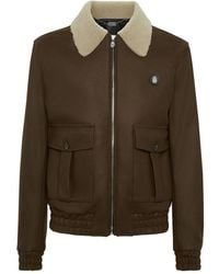 Billionaire - Shearling-Collared Wool Jacket - Lyst