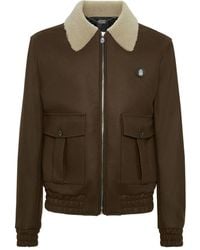 Billionaire - Shearling-collared Wool Jacket - Lyst