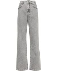 Patrizia Pepe - High-rise Flared Cotton Jeans - Lyst
