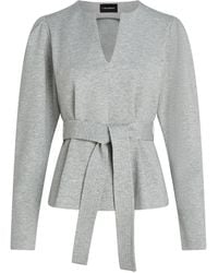 KARL LAGERFELD - V-Neck Belted Sweatshirt - Lyst