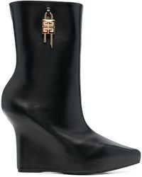Givenchy - 4 Lock Leather Wedge Boots - Lyst