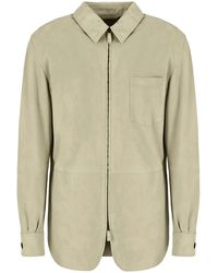 Giorgio Armani - Zip-Up Suede Jacket - Lyst