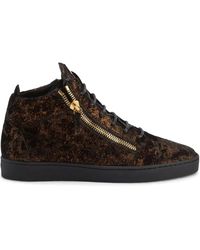 Giuseppe Zanotti - Kriss Leather Mid-Top Sneakers - Lyst
