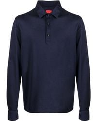 Isaia - Fine-knit Wool Polo Shirt - Lyst