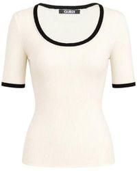 Club21 Collection - Genevieve Ribbed-Knit Short-Sleeve Top - Lyst