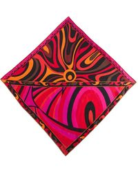 PUCCI - Iride And Marmo-Print Silk Carrè - Lyst