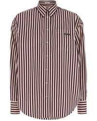 Brunello Cucinelli - Gestreepte Katoenen Shirt - Lyst