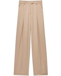Another Tomorrow - Pleated Merino-Wool Trousers - Lyst