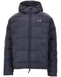 EA7 - Logo-Patch Quilted Jacket - Lyst