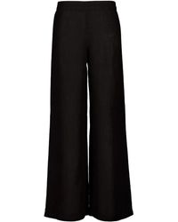 120% Lino - Linen Palazzo Pants - Lyst