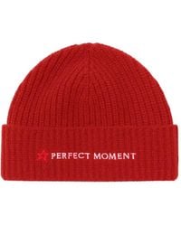 Perfect Moment - Logo-Embroidered Ribbed Beanie Hat - Lyst