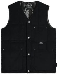 Taion - Work Quilted V-Neck Vest - Lyst