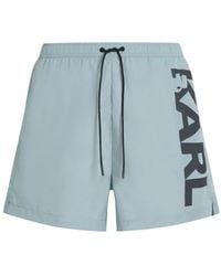 Karl Lagerfeld - Bañador con logo estampado - Lyst