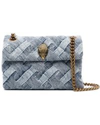 Kurt Geiger - Kleine Kensington Denim Schoudertas - Lyst
