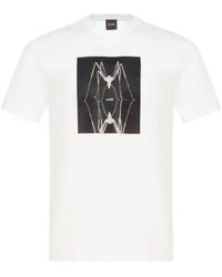 BOSS - Graphic-Print Crew-Neck T-Shirt - Lyst