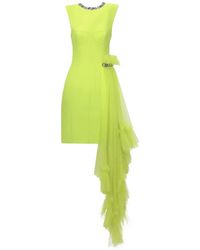 Gemy Maalouf - Jewelled Ruffled Short Mini Dress - Lyst