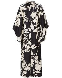 La DoubleJ - Magnifico Floral-Print Silk Maxi Dress - Lyst
