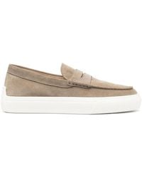 Tod's - Round-toe Rubber-sole Suede Loafers - Lyst