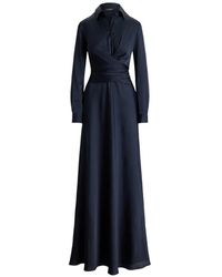 Ralph Lauren - Aniyah Pleated Crisscross Gown - Lyst