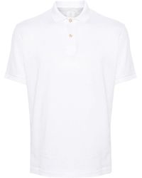 Eleventy - Fine-knit Cotton Polo Shirt - Lyst