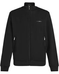 KARL LAGERFELD - Logo-Plaque Zip-Up Sweatshirt - Lyst