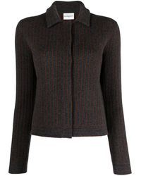 Claudie Pierlot - Two-tone Striped Knitted Cardigan - Lyst