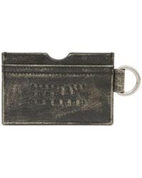 MM6 by Maison Martin Margiela - Leather Distressed Numeric Card Holder - Lyst
