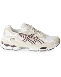 Asics - Gel Nyc Cream Coffee Mesh Suede Sneakers - Lyst