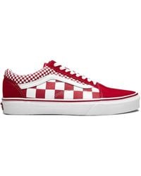 Vans Suede Old Skool Sneakers in Red/White (Red) for Men ... Vans Suede Old Skool Sneakers in Red/White (Red) for Men ...