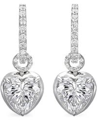 Anabela Chan - Heart Pendant Hoop Earrings - Lyst