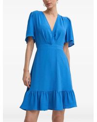 Morgan - Ruffled V-Neck Dress - Lyst
