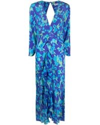 RIXO London - Floral-print Silk Maxi Dress - Lyst