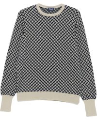 Drumohr - Trui Met Geometrisch Patroon En Ronde Hals - Lyst