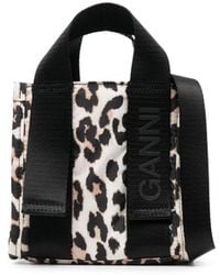 Ganni - Shopper mit Leoparden-Print - Lyst