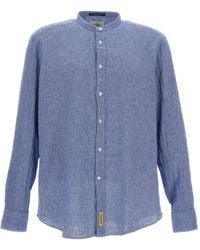 B.D. Baggies - Check-Pattern Band-Collar Shirt - Lyst