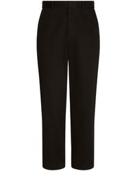 Dolce & Gabbana - Front-fastening Straight-leg Trousers - Lyst