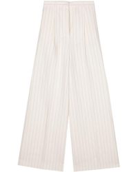 Max Mara - Giuliva Pinstriped Wide Trousers - Lyst