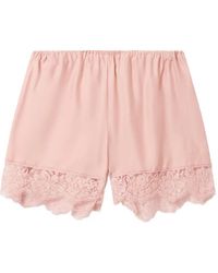 Stella McCartney - Shorts Met Afwerking Van Kant - Lyst