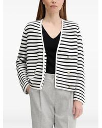 Barbour - Cardigan Doppiopetto A Righe - Lyst