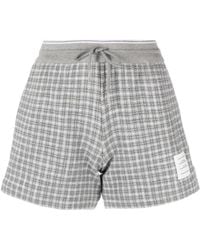Thom Browne - Tweed Cotton Shorts - Lyst