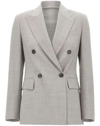Eleventy - Double-Breasted Peak-Lapel Blazer - Lyst