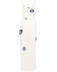 Leslie Amon - Bead-Embellished Knit Midi Dress - Lyst