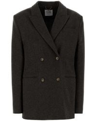 LE SULLY STUDIO - Double-Breasted Blazer - Lyst