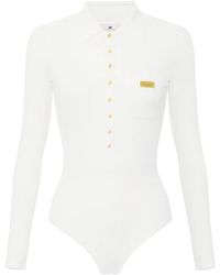 Elisabetta Franchi - Micro-Braided Knit Bodysuit - Lyst