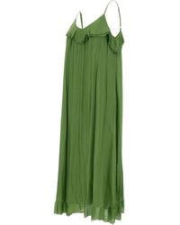 Kaos - Mouwloze Midi-Jurk Met Ruches - Lyst