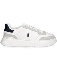 Polo Ralph Lauren - Logo-Embroidered Panelled Sneakers - Lyst