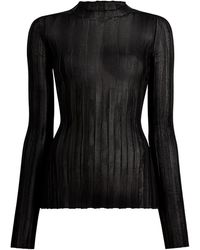 KHAITE - Cosette Ruffled Ribbed Top - Lyst